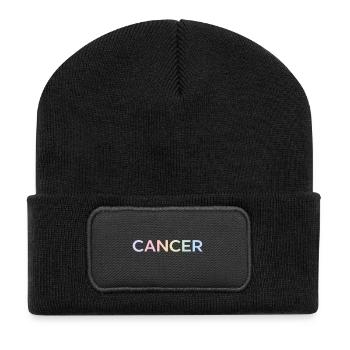 Pastel Cancer Awareness Letters - Recycled Patch Beanie - black - Front