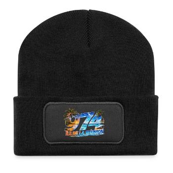 974 Ile de la Reunion Design tropical  - Beanie recyclé à patch - noir - Devant