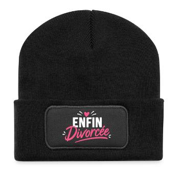 Enfin Divorcée  - Beanie recyclé à patch - noir - Devant