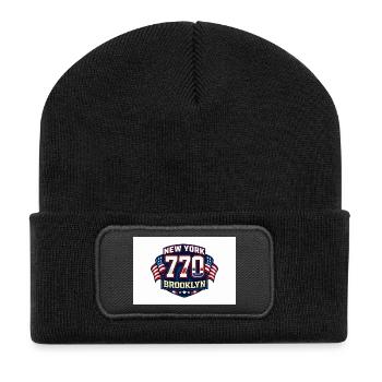 NEW YORK 770 BROOKLYN - Recycled Patch Beanie - black - Front