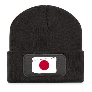 Japan Nippon Nihon JAPANESE Asia Sport FAN - Recycled Patch Beanie - dark grey - Front
