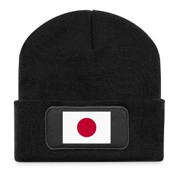 Japan Nippon Nihon JAPANESE Asia Sport FAN - Recycled Patch Beanie - black - Front