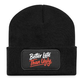 Mieux vaut tard que vilaine diva maquillage Retardataire - Beanie recyclé à patch - noir - Devant