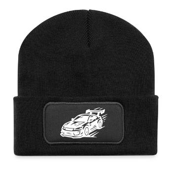 Car Sports Car Symbol Turbo - Recycled Patch Beanie - black - Front