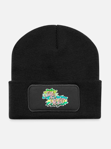 San Diego - Recycelte Patch Beanie - Schwarz