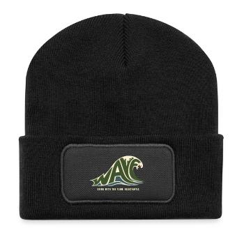 WAVE – I Swim With the Current, But Reluctantly - Recycled Patch Beanie - black - Front