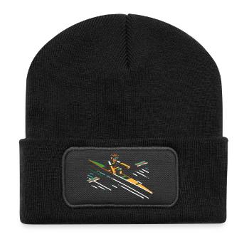 Look cartoon de rame - Beanie recyclé à patch - noir - Devant
