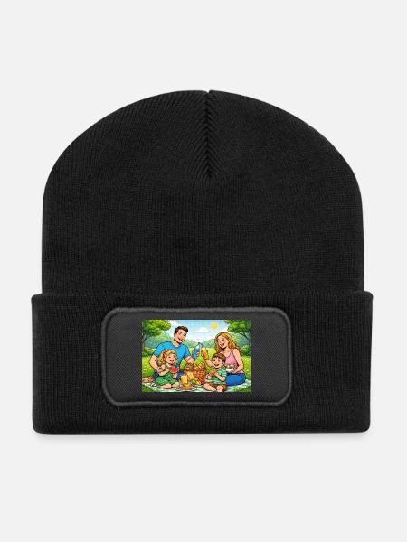 Paix... Tout le monde en a besoin. - Beanie recyclé à patch - noir