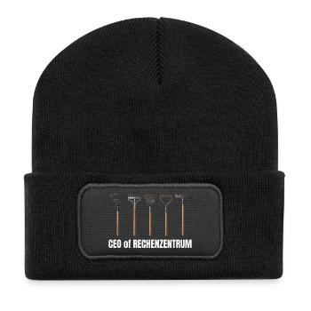CEO of Rechenzentrum Leiter - Recycelte Patch Beanie - Schwarz - Vorne