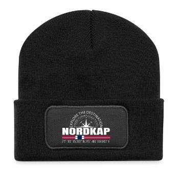 Nordkap - Recycelte Patch Beanie - Schwarz - Vorne