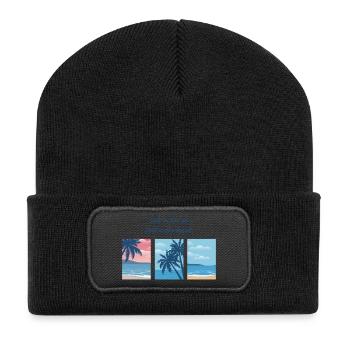 Salt in the air, chill in the heart. - Recycled Patch Beanie - black - Front