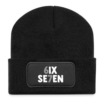Six Seven - 67 - Typo - Meme - Basketball - 6-7 - Recycled Patch Beanie - black - Front