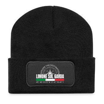 Limone sul Garda - Recycelte Patch Beanie - Schwarz - Vorne