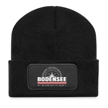 Bodensee - Recycelte Patch Beanie - Schwarz - Vorne