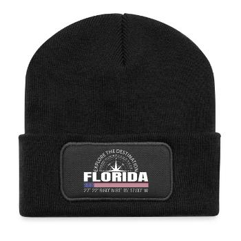 Florida - Recycelte Patch Beanie - Schwarz - Vorne