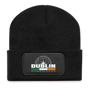 Dublin - Recycelte Patch Beanie - Schwarz - Vorne