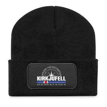 Kirkjufell - Recycelte Patch Beanie - Schwarz - Vorne