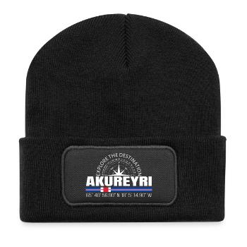 Akureyri - Recycelte Patch Beanie - Schwarz - Vorne