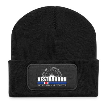Vestrahorn - Recycelte Patch Beanie - Schwarz - Vorne
