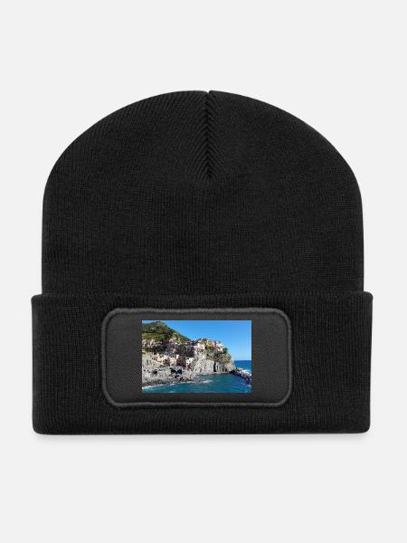 Monterosso al Mare - Recycelte Patch Beanie - Schwarz