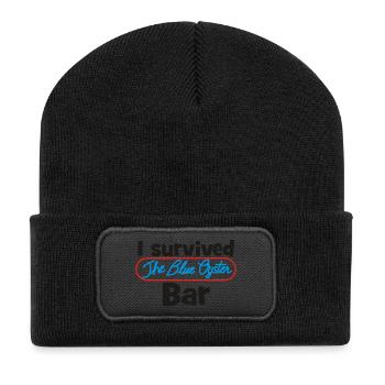 I survived the Blue Oyster Bar - Recycelte Patch Beanie - Schwarz - Vorne