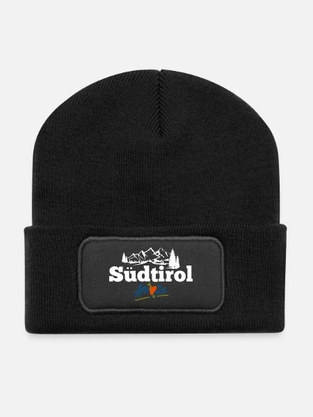 Südtirol - Recycelte Patch Beanie - Schwarz