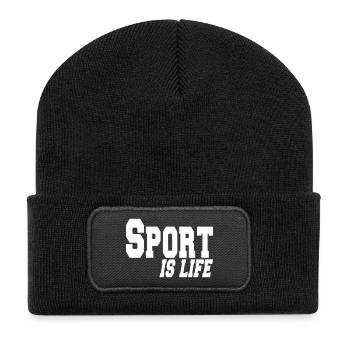 sport is life - Recycled Patch Beanie - black - Front