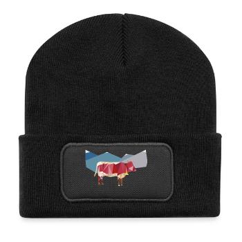 Pinzgauer ante alpes - Recycelte Patch Beanie - Schwarz - Vorne