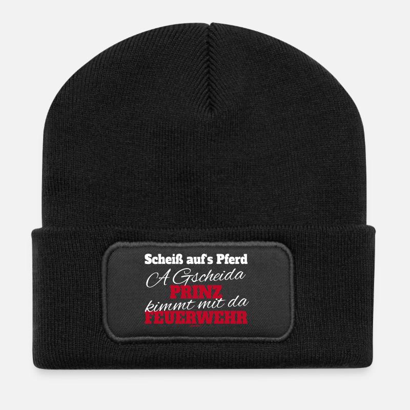 Feuerwehr Prinz - Recycelte Patch Beanie - Schwarz