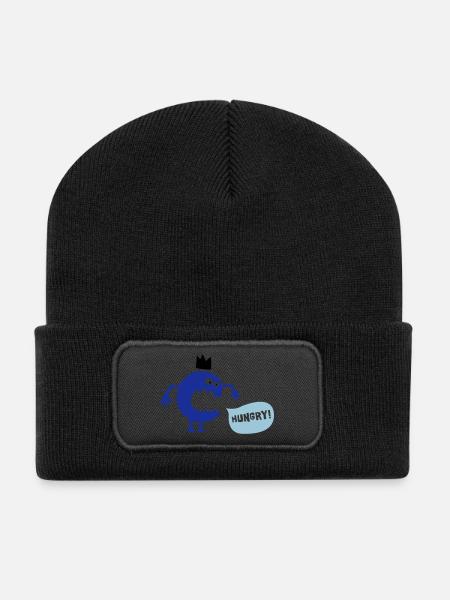 Hungry Monster - Beanie recyclé à patch - noir