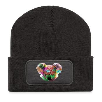 Koala - Recycelte Patch Beanie - Dunkelgrau - Vorne