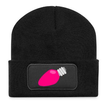 weihnachten winter rentier weihnachtsmann ugly chr - Recycelte Patch Beanie - Schwarz - Vorne