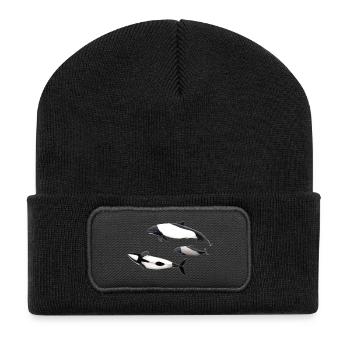 Dolphin of Commerson - Tonina - Commerson's dolphin - Recycled Patch Beanie - black - Front
