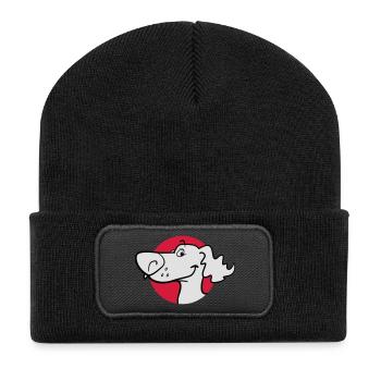 TIN - Beanie recyclé à patch - noir - Devant