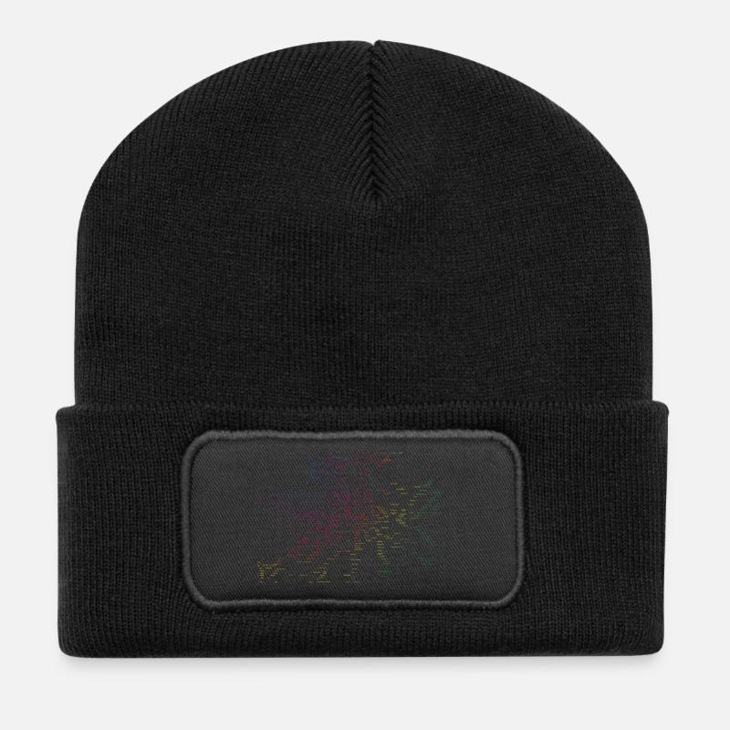 Berlin Karte U-Bahn Stationen - Recycelte Patch Beanie - Schwarz