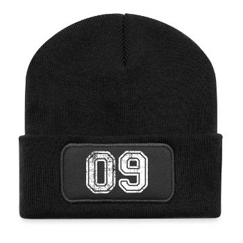 09 - Beanie recyclé à patch - noir - Devant