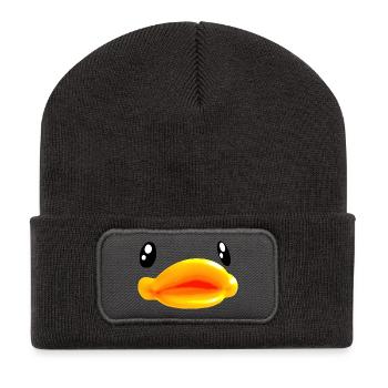 canard canards duck enfants bain - Beanie recyclé à patch - charbon - Devant