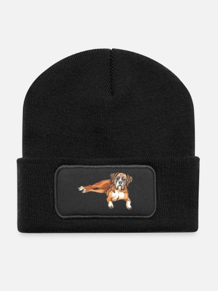 Deutscher Boxer - Recycelte Patch Beanie - Schwarz