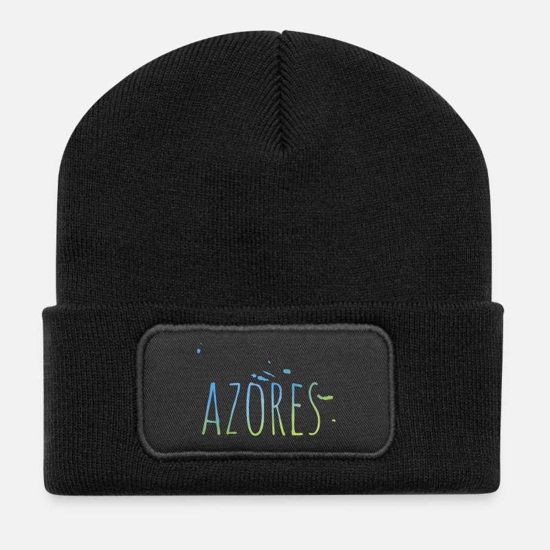 Azores - Recycelte Patch Beanie - Schwarz