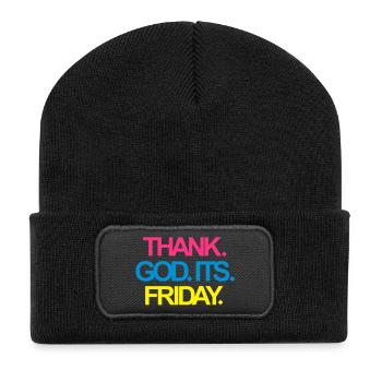 It's Friday! - Recycled Patch Beanie - black - Front