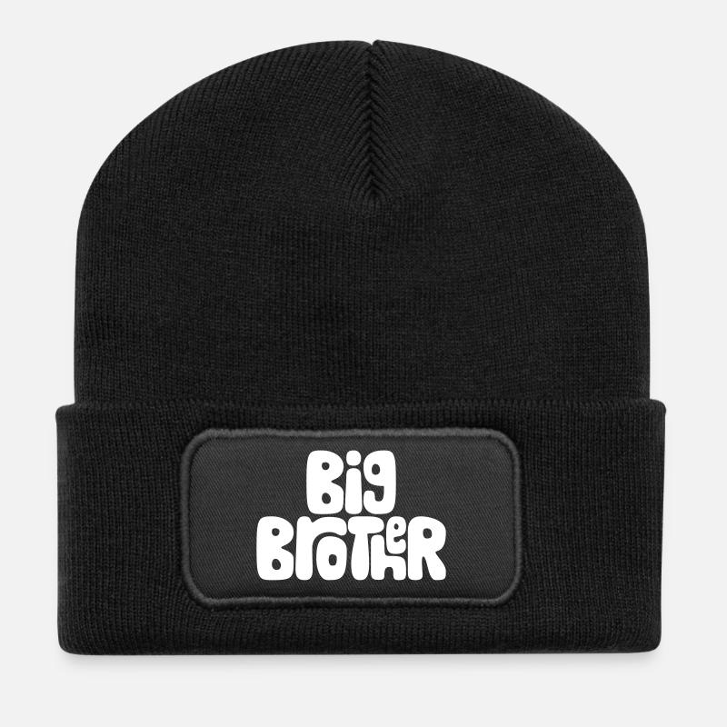 Grand frère - Beanie recyclé à patch - noir