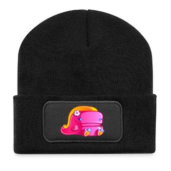 Fleurette le dinosaure - Beanie recyclé à patch - noir - Devant