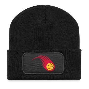 basketball fireball - Recycled Patch Beanie - black - Front