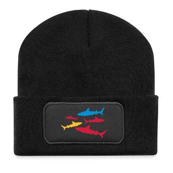 haie - Recycelte Patch Beanie - Schwarz - Vorne