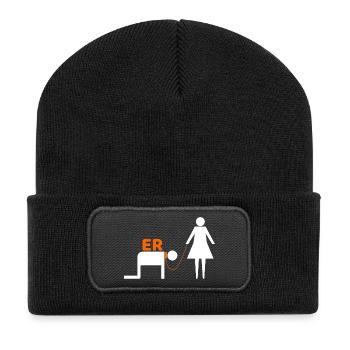 Nuit de poule - Beanie recyclé à patch - noir - Devant