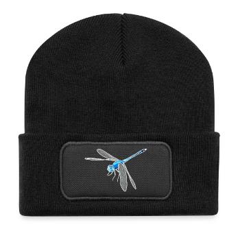 Libellule - Beanie recyclé à patch - noir - Devant