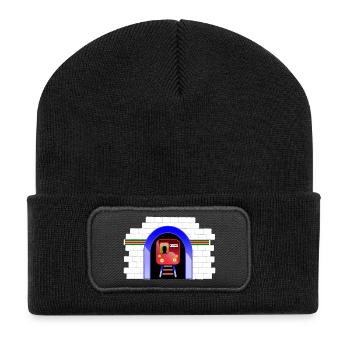 Train Blue Tunnel à Archway - Beanie recyclé à patch - noir - Devant