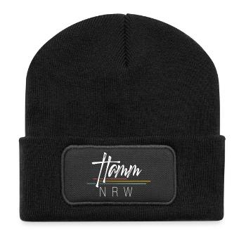 Hamm - Recycelte Patch Beanie - Schwarz - Vorne
