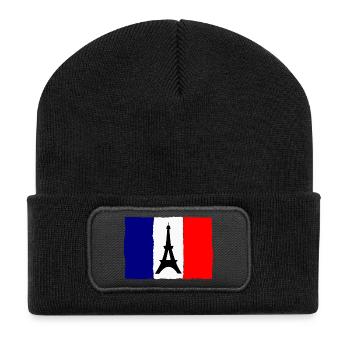 FOOTBALL. SPORT. FRANCE. CHAMPION. BLEU BLANC ROUG - Beanie recyclé à patch - noir - Devant
