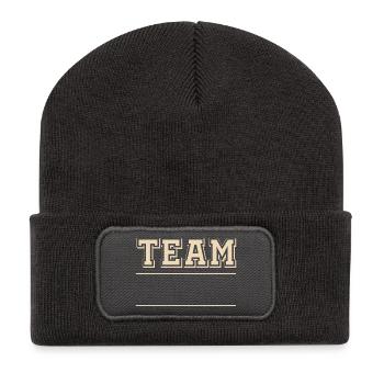 Équipe - Beanie recyclé à patch - charbon - Devant